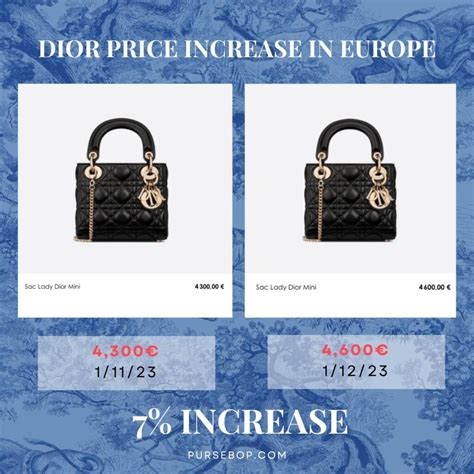 dior europe price 2024|Dior price increase 2023.